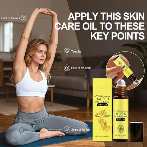 زيت الهيليكريسوم وزيت الخروع، علاج عطري لحيوية البشرة ومكافحة الشيخوخة، العناية الطبيعية بالبشرة، نقي، عضوي، مرطب، مغذي، قطعتان (10 مل) in Saudi Arabia
