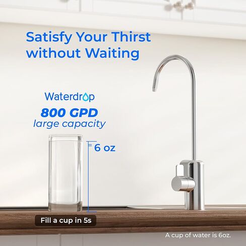 Waterdrop X8-F3 Filter, Replacement for All X8 800 GPD Series Reverse Osmosis System, Reduce PFAS, 24-month Lifetime in Saudi Arabia