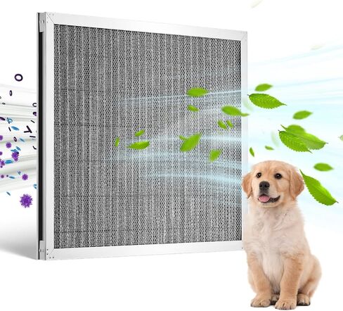 فلتر هواء إلكتروستاتيكي VEVOR، فلتر فرن AC/HVAC من الألومنيوم قابل للغسل وإعادة الاستخدام مقاس 16 × 20 × 1 بوصة، عمر طويل MERV 8، منزل أو مكتب أكثر صحة (الحجم الفعلي: 15.5 × 19.75 × 0.82 بوصة) in Kuwait