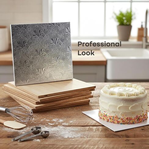14"x10" Silver Rectangle Sturdy Cake Board Drums for Displaying Cakes, 1/2 inch Thick, (1-Pack) in Saudi Arabia