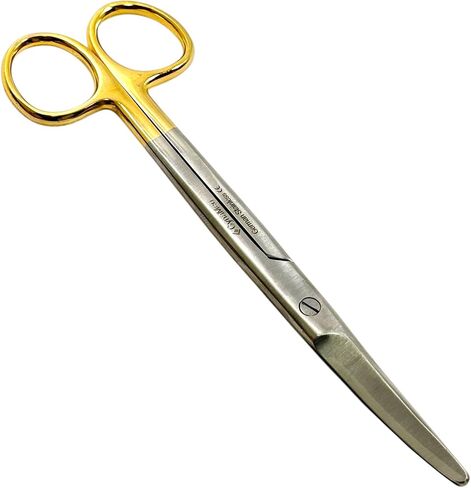 6-3/4" Mayo Dissecting Scissors with Tungsten Carbide Blades & Stylish Gold Color Handle for Easy Identification | Veterinary Instruments (Straight Blades) in Saudi Arabia