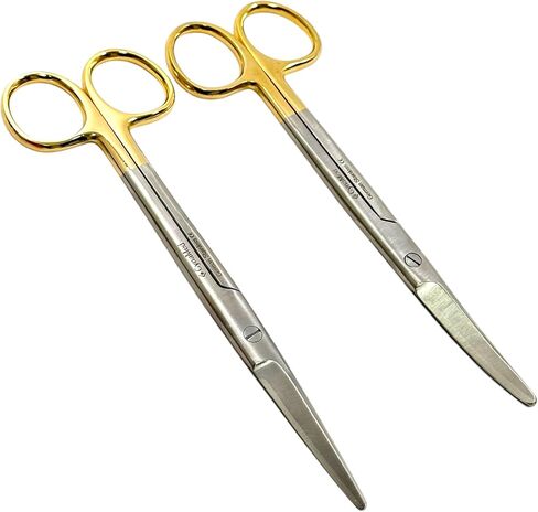 6-3/4" Mayo Dissecting Scissors with Tungsten Carbide Blades & Stylish Gold Color Handle for Easy Identification | Veterinary Instruments (Straight Blades) in Saudi Arabia
