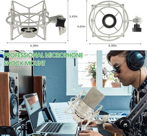 حامل صدمات الميكروفون - متوافق مع Neumann TLM 103، TLM 102، M147، M149 والمزيد، عزل مضاد للاهتزاز للاستوديو والبث in Saudi Arabia