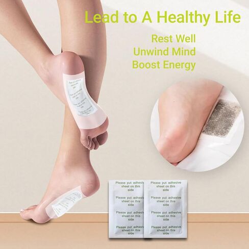 BrandName Bamboo Foot Pads for Foot Care - 100 Pack Natural Bamboo Vinegar Cleansing Patches with Enhanced Adhesive Sheets, Refreshing Foot Patches for Nighttime Relaxation and Better Sleep Support in Saudi Arabia
