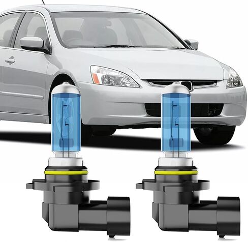 مصابيح الهالوجين الأمامية متوافقة مع Honda Accord 1992-2005، 9005 9006 مجموعة شعاع عالي منخفض، 6000K أبيض، التوصيل والتشغيل، حزمة من 4 in Kuwait