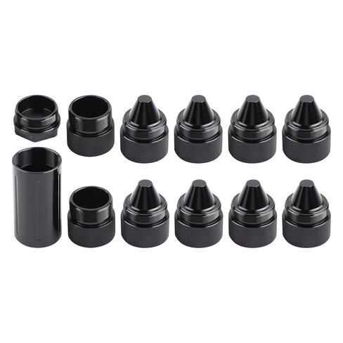 FEIDKS 1.375''X24 Aluminum Alloy Black Cone Shaped Parts Compatible with Sealed End Cap (Pack of 12) in Saudi Arabia