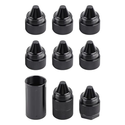 FEIDKS 1.375''X24 Aluminum Alloy Black Cone Shaped Parts Compatible with Sealed End Cap (Pack of 12) in Saudi Arabia