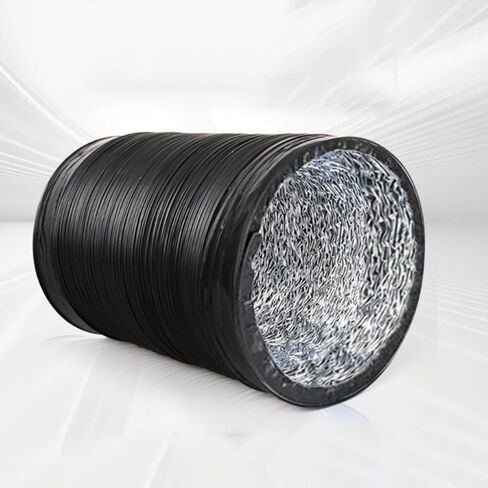 6ft Dryer Vent Hose Flexible Aluminum Foil Exhaust Fan Duct Hosing 6" 8" 10" 12" 16" Heat Resistant Air Ducting for Range Hood Blower Greenhouse(25cm x 3m(10" x 10ft)) in Saudi Arabia