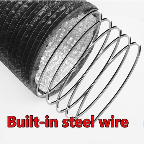6ft Dryer Vent Hose Flexible Aluminum Foil Exhaust Fan Duct Hosing 6" 8" 10" 12" 16" Heat Resistant Air Ducting for Range Hood Blower Greenhouse(25cm x 3m(10" x 10ft)) in Saudi Arabia