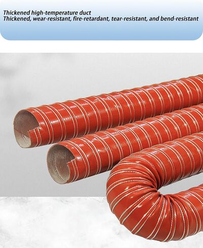 Length 100cm/39.4" Heat Resistant Flexible Ventilation Tube Silicone Air Duct Hose, for HVAC, Industrial Fume Extraction(D 6.3cm/2.5") in Saudi Arabia
