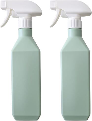 2-Pack 16.9oz (500ml) Green HDPE Spray Bottles – Durable, Chemical-Resistant Plastic Spray Containers for Cleaning Solutions & More in Saudi Arabia