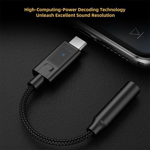 KZ AM02 DAC المحمول - تحسين الصوت بدرجة احترافية مع محول أنثى من النوع C إلى 3.5 مم لسماعات الرأس KZ HiFi in Kuwait