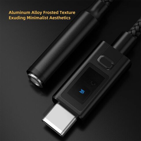 KZ AM02 DAC المحمول - تحسين الصوت بدرجة احترافية مع محول أنثى من النوع C إلى 3.5 مم لسماعات الرأس KZ HiFi in Kuwait