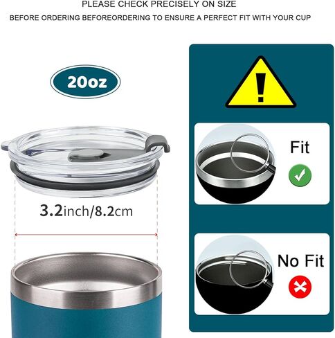 Replacement Flip Lids for 20 oz Insulated Tumbler,2 Pack Covers Spill Proof Splash Resistant Tumbler Lid,Compatible with Yeti/Ozark Trail/Sunwell and More Brand 20 oz Tumbler in Saudi Arabia
