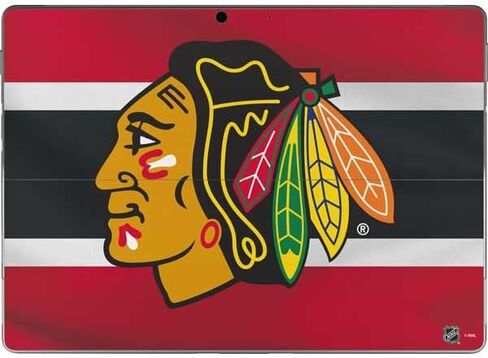 Skinit Tablet Decal Skin Compatible with Surface Pro 8 - Officially Licensed NHL Chicago Blackhawks Jersey Design in Saudi Arabia