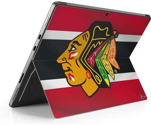 Skinit Tablet Decal Skin Compatible with Surface Pro 8 - Officially Licensed NHL Chicago Blackhawks Jersey Design in Saudi Arabia
