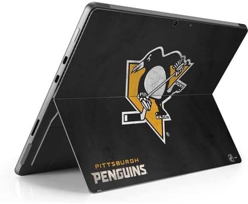 Skinit Tablet Decal Skin Compatible with Surface Pro 8 - Officially Licensed NHL Pittsburgh Penguins Distressed Design in Saudi Arabia