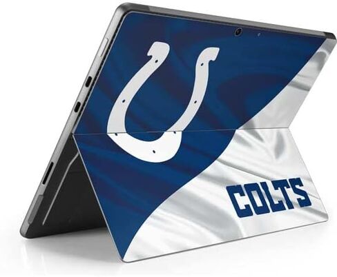 ملصق Skinit للكمبيوتر اللوحي متوافق مع Surface Pro 8 - تصميم Indianapolis Colts المرخص رسميًا من الدوري الوطني لكرة القدم الأمريكية in Saudi Arabia
