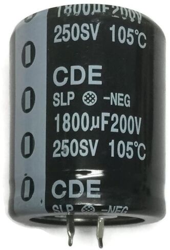 Cornell Dubilier Electronics 10999 1800uF 200V Aluminum Radial Electrolytic Capacitor, Pack of 1 in Saudi Arabia