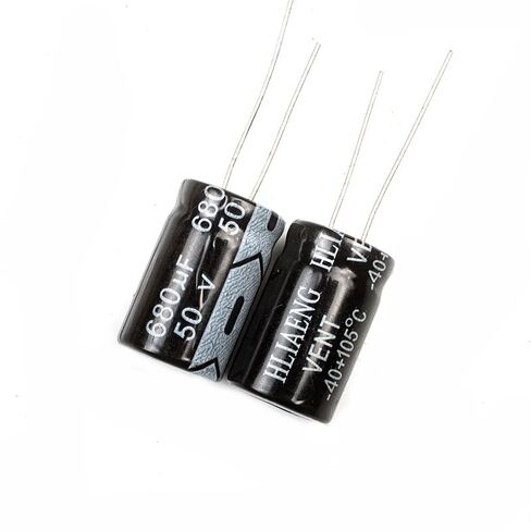 Aluminum Radial Electrolytic Capacitor Low ESR 33uF 50V Life 3000H 8x12mm High Ripple Current,Low Impedance 10pcs in Saudi Arabia