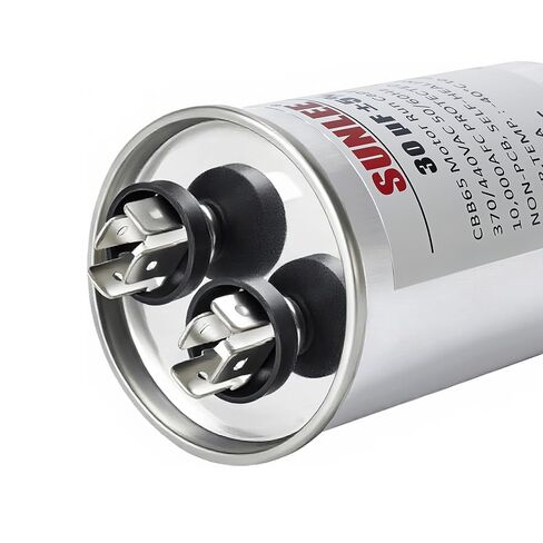 مكثف تشغيل SUNLEE UL معترف به 30 فائق التوهج (30 MFD) 370/440 VAC CBB65، 50/60 هرتز، بديل موثوق لمحرك مروحة مكثف التيار المتردد، المضخة الحرارية أو مضخة حمام السباحة in Kuwait