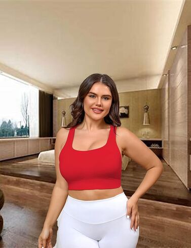 Plus Size Sports Bra for Women High Support Racerback Workout Bra Full Coverage Comfortable Fit for Large Bust in Saudi Arabia