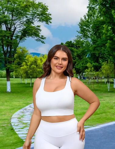 Plus Size Sports Bra for Women High Support Racerback Workout Bra Full Coverage Comfortable Fit for Large Bust in Saudi Arabia