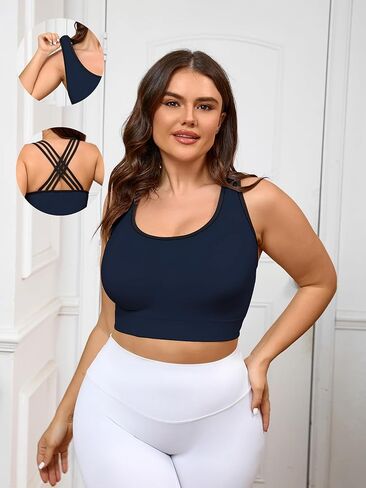 Plus Size Sports Bra for Women High Support Racerback Workout Bra Full Coverage Comfortable Fit for Large Bust in Saudi Arabia