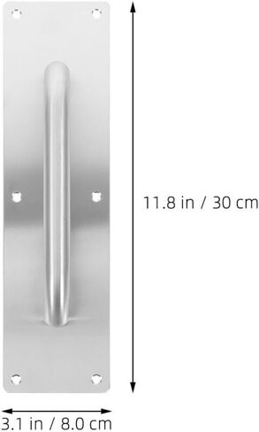 Holibanna 2Pcs Heavy Duty Barn Pull Handle Stainless Steel Fire Door Pull Plates for Commercial Residential Use Easy Operation for High Traffic Areas in Saudi Arabia