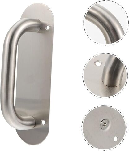 TEHAUX Stainless Steel Door Pull Handle Plate Easy Install Commercial Door Grab Bar for Offices Hotels Restaurants and Public Spaces High Hardness Resistant in Saudi Arabia