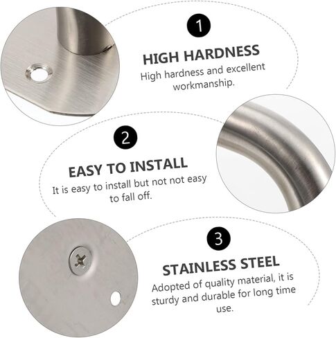 TEHAUX Stainless Steel Door Pull Handle Plate Easy Install Commercial Door Grab Bar for Offices Hotels Restaurants and Public Spaces High Hardness Resistant in Saudi Arabia