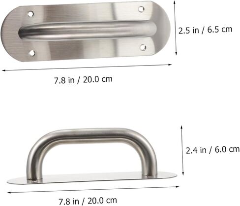 TEHAUX Stainless Steel Door Pull Handle Plate Easy Install Commercial Door Grab Bar for Offices Hotels Restaurants and Public Spaces High Hardness Resistant in Saudi Arabia
