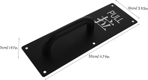Uonlytech Black Push Pull Door Handles Set Stainless Steel Cabinet Handles for Fire Doors and Entryway Easy Installation Grip in Saudi Arabia