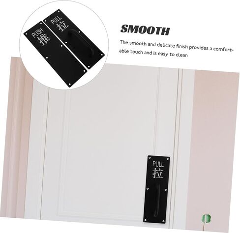 Lurrose 1Set Coated Push Pull Door Handles Commercial Door Handle for Easy Operation Sleek Design for Homes and Businesses in Saudi Arabia