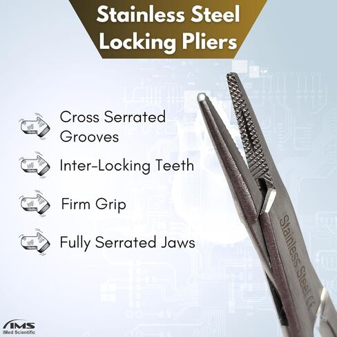 Mayo Hegar Needle Holder Driver with Serrated Jaws Made of Premium Grade Stainless Steel Comes in Locking Handle (Silver 5.5'') in Saudi Arabia