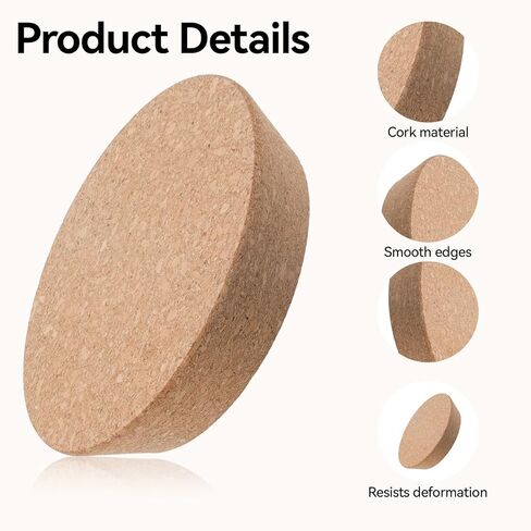 Large Cork Stoppers 4.7~5.5 Inch Tapered Cork Lids Corks Bottle Stoppers Soft Wood Replacement Corks Plugs for Glass Bottles Canning Jars Kitchen Wedding Favor (5.51 × 4.72 × 1.18 Inch） in Saudi Arabia