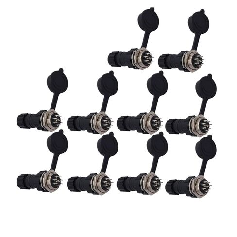 10PCS GX16 Connector Nut Male and Female Socket 2-10pin(Back nut 2P 10PCS) in Saudi Arabia