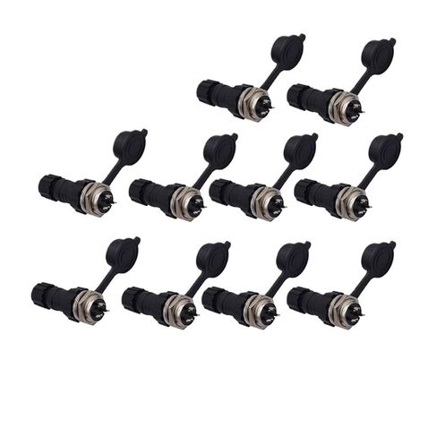 10PCS GX16 Connector Nut Male and Female Socket 2-10pin(Back nut 2P 10PCS) in Saudi Arabia