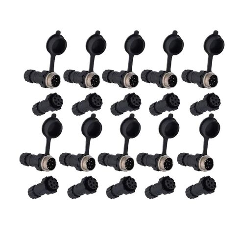 10PCS GX16 Connector Nut Male and Female Socket 2-10pin(Back nut 2P 10PCS) in Saudi Arabia