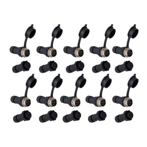 10PCS GX16 Connector Nut Male and Female Socket 2-10pin(Back nut 2P 10PCS) in Saudi Arabia