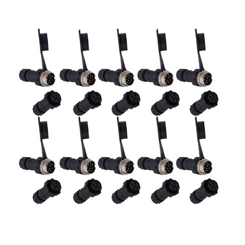 10PCS GX16 Connector Nut Male and Female Socket 2-10pin(Back nut 2P 10PCS) in Saudi Arabia