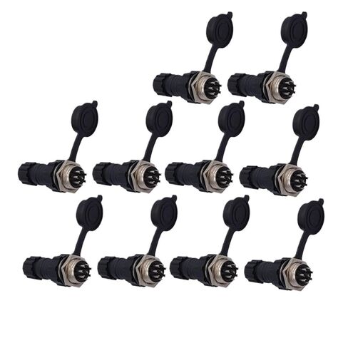 10PCS GX16 Connector Nut Male and Female Socket 2-10pin(Back nut 2P 10PCS) in Saudi Arabia