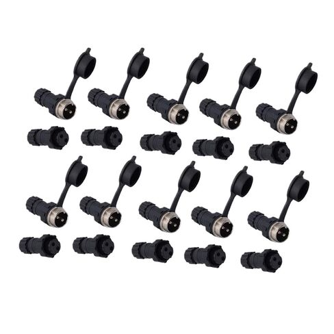 10PCS GX16 Connector Nut Male and Female Socket 2-10pin(Back nut 2P 10PCS) in Saudi Arabia