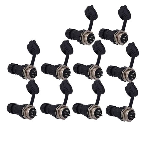 10PCS GX16 Connector Nut Male and Female Socket 2-10pin(Back nut 2P 10PCS) in Saudi Arabia