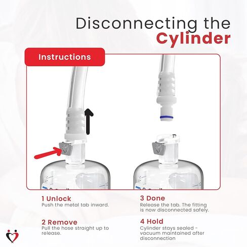 LeLuv Penis Vacuum Pump Cylinder - 4.10 "x 9" سلس غير مدبب من الأكريليك الشفاف ألعاب الذكور مع علامات القياس وتركيب القفل - أسطوانة مضخة القضيب موثوقة وشفافة مع ختم فراغ فعال in Kuwait