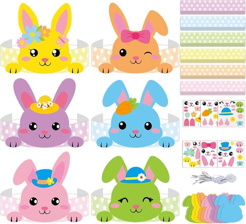Qyeahkj 24 Sets Christmas Headbands Craft Kits Xmas Reindeer DIY Paper Crown Crafts for Kids Winter Elk Reindeer Eyes Nose and Horn Stickers Holiday Home Classroom Activities Winter Party Favors in Saudi Arabia