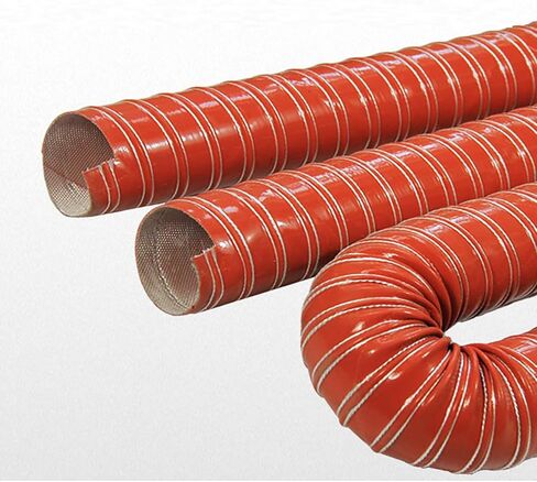 Red Silicone Air Duct Hose - 300°C/572°F Heat Resistant for Industrial Exhaust, Ventilation, and Hot Air Extraction(ID 2.5cm,Length 100cm) in Saudi Arabia