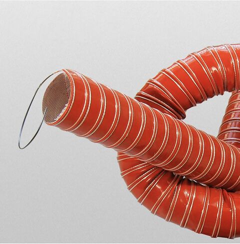Red Flexible Duct Hosing，Exhaust Fan Vent Pipe，Silicone Ducting Hose，Industrial Fumes Ventilation Duct，Heat Resistant Air Duct Hose(D 133mm) in Saudi Arabia