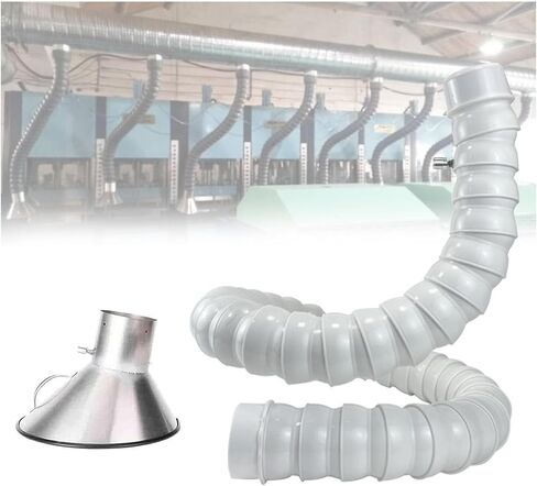 Industrial Articulated Hose 2 3 4 6 8 Inch, Large Industrial Welding Smoke Extractor Hosing - 6.5ft 5ft 3ft Long, for AirSmoke/Dust Removing Syestem(WH(L 1.5M/4.9FT),Id 160MM/6 2/7 in) in Saudi Arabia