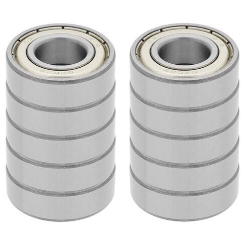 [10 عبوات] 6202-ZZ 5/8 - محمل كروي شعاعي ذو أخدود عميق 0.625 بوصة × 1.378 بوصة × 0.4331 بوصة (ID × OD × العرض) | 15.875 ملم × 35 ملم × 11 ملم (القطر الخارجي × العرض × العرض) in Saudi Arabia